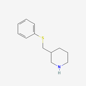 molecular formula C12H17NS B13254329 3-[(Phenylthio)methyl]piperidine 