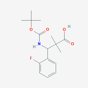 3-{[(Tert-butoxy)carbonyl]amino}-3-(2-fluorophenyl)-2,2-dimethylpropanoic acid