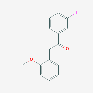 molecular formula C15H13IO2 B1325434 3'-Iodo-2-(2-metoxifenil)acetofenona CAS No. 898784-91-3