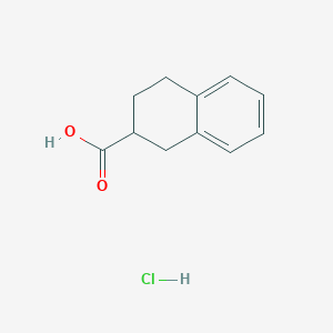 molecular formula C11H13ClO2 B13254342 1,2,3,4-Tetrahydronaphthalene-2-carboxylicacidhydrochloride 