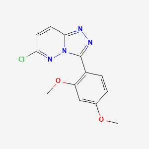 molecular formula C13H11ClN4O2 B13254371 6-Chloro-3-(2,4-dimethoxyphenyl)-[1,2,4]triazolo[4,3-b]pyridazine 