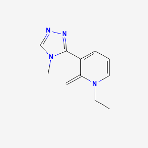 5-(1-Ethyl-2-methylene-1,2-dihydropyridin-3-YL)-4-methyl-4H-1,2,4-triazol+