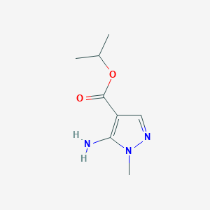 molecular formula C8H13N3O2 B13254429 Propan-2-yl 5-amino-1-methyl-1H-pyrazole-4-carboxylate 