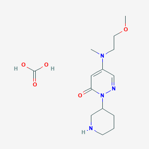 Carbonic acid;5-[2-methoxyethyl(methyl)amino]-2-piperidin-3-ylpyridazin-3-one