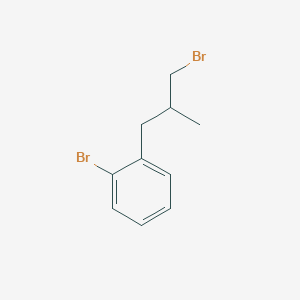 molecular formula C10H12Br2 B13254509 1-Bromo-2-(3-bromo-2-methylpropyl)benzene 