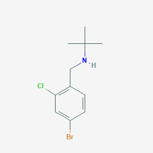 molecular formula C11H15BrClN B13254522 [(4-Bromo-2-chlorophenyl)methyl](tert-butyl)amine 