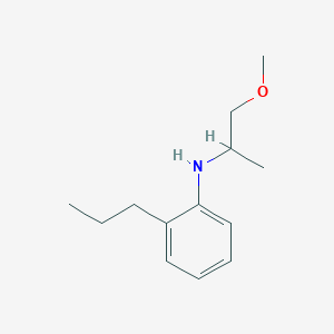 molecular formula C13H21NO B13254536 N-(1-methoxypropan-2-yl)-2-propylaniline 