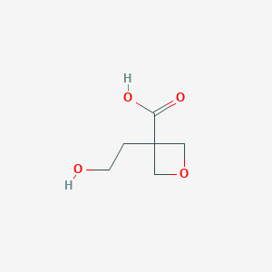 molecular formula C6H10O4 B13254544 3-(2-Hydroxyethyl)oxetane-3-carboxylic acid 