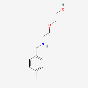 molecular formula C12H19NO2 B13254548 2-(2-{[(4-Methylphenyl)methyl]amino}ethoxy)ethan-1-ol 