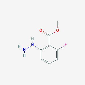 molecular formula C8H9FN2O2 B13254557 Methyl 2-fluoro-6-hydrazinylbenzoate 