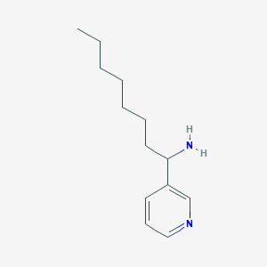 molecular formula C13H22N2 B13254560 1-(Pyridin-3-YL)octan-1-amine 