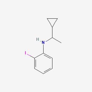 molecular formula C11H14IN B13254562 N-(1-cyclopropylethyl)-2-iodoaniline 