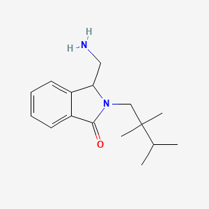 molecular formula C16H24N2O B13254594 3-(Aminomethyl)-2-(2,2,3-trimethylbutyl)-2,3-dihydro-1H-isoindol-1-one 