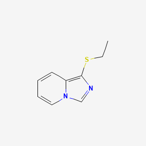 molecular formula C9H10N2S B13254601 1-(Ethylsulfanyl)imidazo[1,5-a]pyridine 