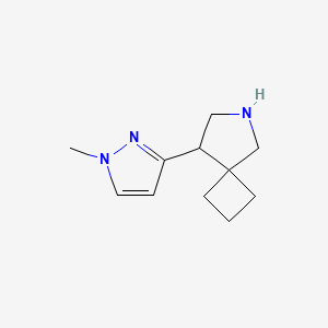 molecular formula C11H17N3 B13254627 8-(1-Methyl-1H-pyrazol-3-yl)-6-azaspiro[3.4]octane 