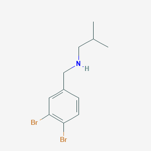 molecular formula C11H15Br2N B13254677 [(3,4-Dibromophenyl)methyl](2-methylpropyl)amine 