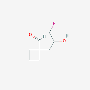 1-(3-Fluoro-2-hydroxypropyl)cyclobutane-1-carbaldehyde