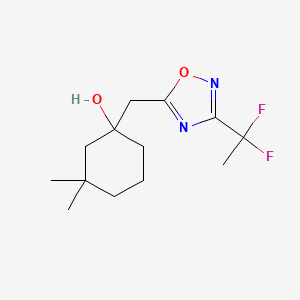 1-{[3-(1,1-Difluoroethyl)-1,2,4-oxadiazol-5-yl]methyl}-3,3-dimethylcyclohexan-1-ol