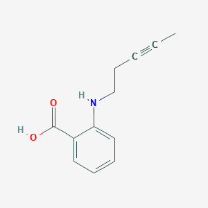 molecular formula C12H13NO2 B13254748 2-[(Pent-3-yn-1-yl)amino]benzoic acid 