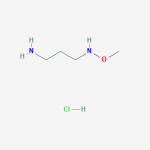 molecular formula C4H13ClN2O B13254751 (3-Aminopropyl)(methoxy)amine hydrochloride 