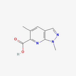 molecular formula C9H9N3O2 B13254761 1,5-Dimethyl-1H-pyrazolo[3,4-b]pyridine-6-carboxylic acid 