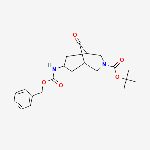 tert-Butyl 7-{[(benzyloxy)carbonyl]amino}-9-oxo-3-azabicyclo[3.3.1]nonane-3-carboxylate