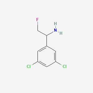 molecular formula C8H8Cl2FN B13254796 1-(3,5-Dichlorophenyl)-2-fluoroethan-1-amine 