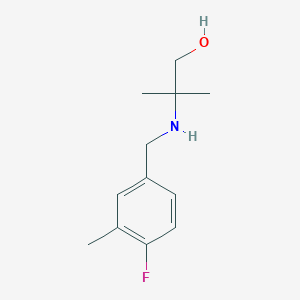 2-{[(4-Fluoro-3-methylphenyl)methyl]amino}-2-methylpropan-1-ol