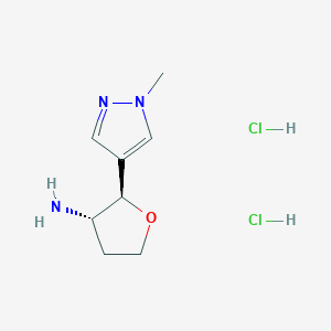 (2R,3S)-2-(1-Methyl-1H-pyrazol-4-yl)oxolan-3-amine dihydrochloride