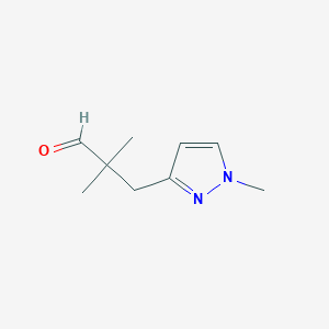 2,2-Dimethyl-3-(1-methyl-1H-pyrazol-3-yl)propanal