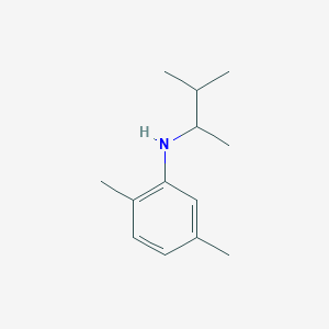 molecular formula C13H21N B13254949 2,5-dimethyl-N-(3-methylbutan-2-yl)aniline 