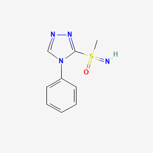 molecular formula C9H10N4OS B13254956 Imino(methyl)(4-phenyl-4H-1,2,4-triazol-3-yl)-lambda6-sulfanone 