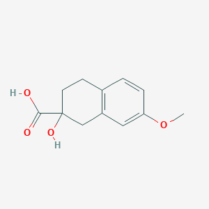 2-Hydroxy-7-methoxy-1,2,3,4-tetrahydronaphthalene-2-carboxylic acid