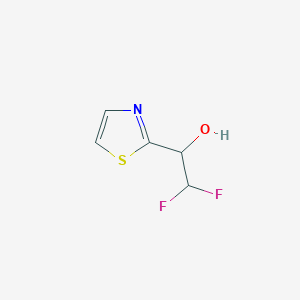 molecular formula C5H5F2NOS B13255004 2-Thiazolemethanol, alpha-(difluoromethyl)- 