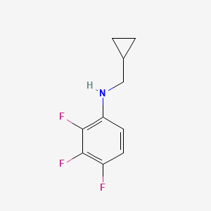 molecular formula C10H10F3N B13255033 N-(cyclopropylmethyl)-2,3,4-trifluoroaniline 