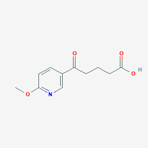 molecular formula C11H13NO4 B1325504 5-(6-甲氧基吡啶-3-基)-5-氧代戊酸 CAS No. 898784-58-2