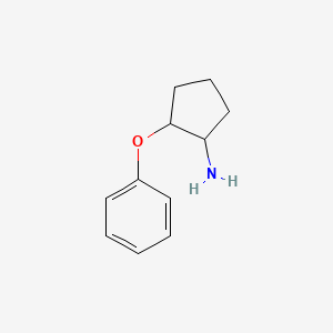 molecular formula C11H15NO B13255064 2-Phenoxycyclopentanamine 