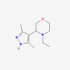 3-(3,5-Dimethyl-1H-pyrazol-4-yl)-4-ethylmorpholine