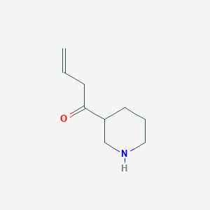 molecular formula C9H15NO B13255114 1-(Piperidin-3-YL)but-3-EN-1-one 