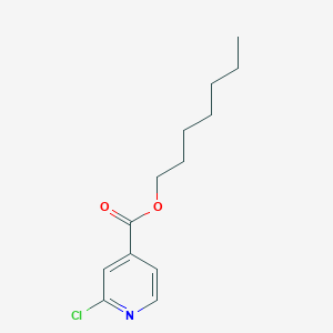 molecular formula C13H18ClNO2 B1325516 庚基 2-氯异烟酸酯 CAS No. 898784-92-4