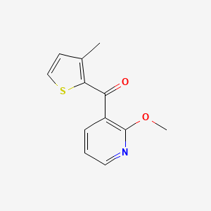 molecular formula C12H11NO2S B1325519 2-甲氧基-3-(3-甲基-2-噻吩酰基)吡啶 CAS No. 898785-87-0
