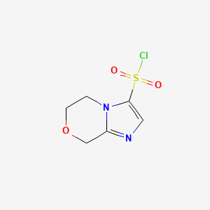 molecular formula C6H7ClN2O3S B13255193 5H,6H,8H-imidazo[2,1-c][1,4]oxazine-3-sulfonyl chloride CAS No. 1602468-77-8