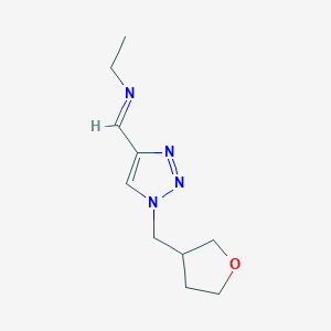 (Z)-Ethyl({1-[(oxolan-3-yl)methyl]-1H-1,2,3-triazol-4-yl}methylidene)amine