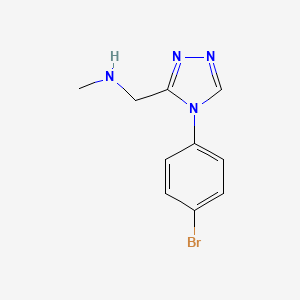 molecular formula C10H11BrN4 B13255219 ([4-(4-Bromophenyl)-4H-1,2,4-triazol-3-YL]methyl)(methyl)amine 