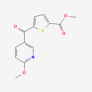molecular formula C13H11NO4S B1325524 5-(6-甲氧基吡啶-3-羰基)噻吩-2-甲酸甲酯 CAS No. 898786-20-4