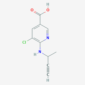 6-[(But-3-yn-2-yl)amino]-5-chloropyridine-3-carboxylic acid