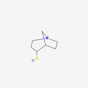 molecular formula C7H13NS B13255247 1-Azabicyclo[3.2.1]octane-4-thiol 