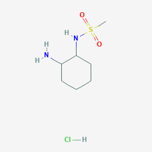 molecular formula C7H17ClN2O2S B13255265 N-(2-aminocyclohexyl)methanesulfonamide hydrochloride 