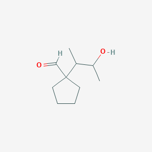 1-(3-Hydroxybutan-2-yl)cyclopentane-1-carbaldehyde