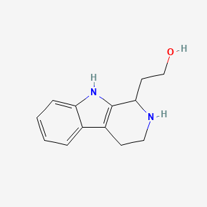 molecular formula C13H16N2O B13255403 2-(1H,2H,3H,4H,9H-Pyrido[3,4-B]indol-1-YL)ethan-1-OL 